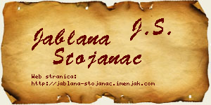 Jablana Stojanac vizit kartica